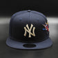 New York Yankees Gray Bottom City Art Side Patch New Era 9Fifty Snapback - Navy Blue