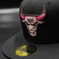 New Era 59fifty cookies and cream Chicago bulls nba patch hat - black/pink