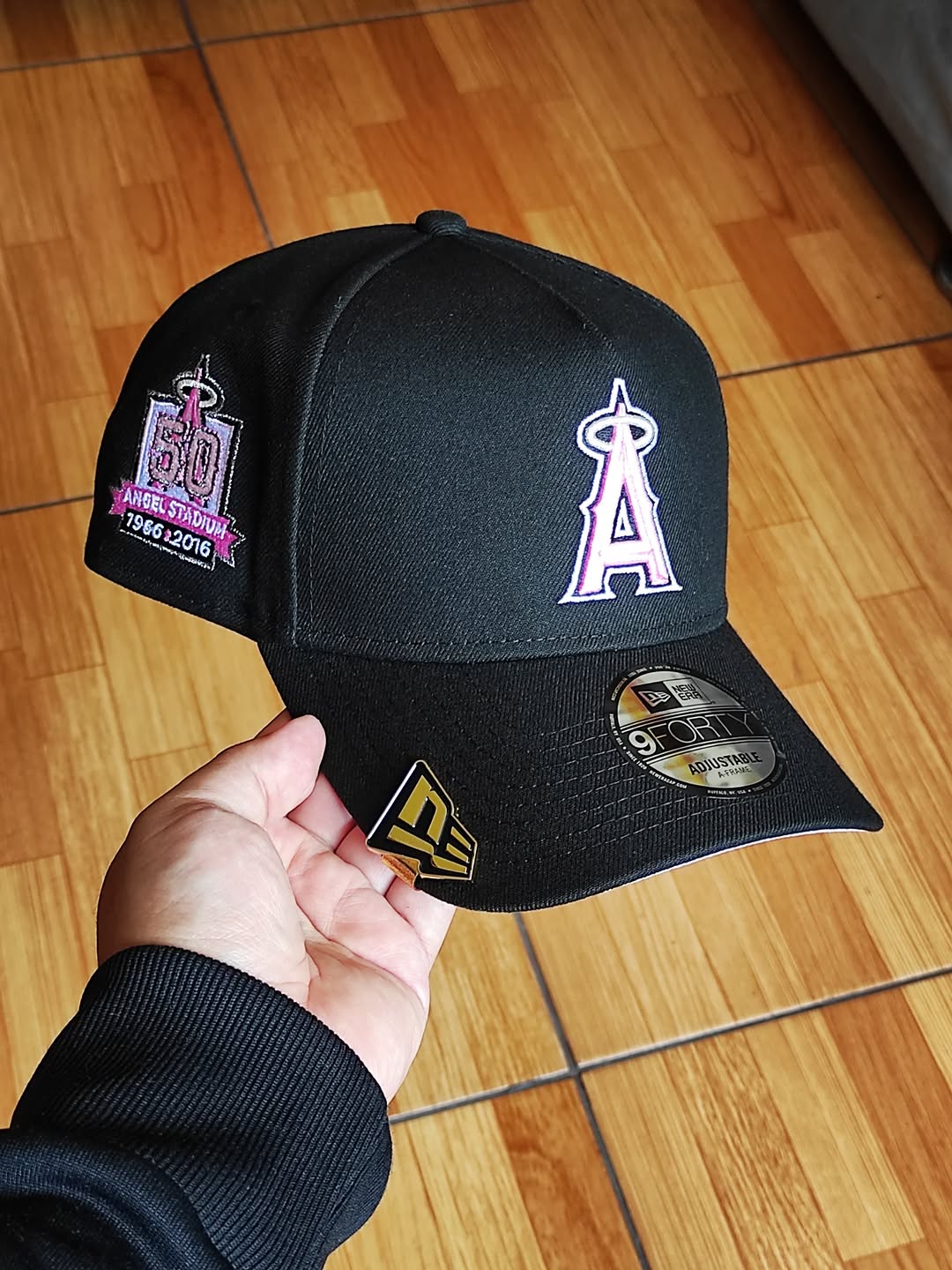 New Era Anaheim Angels 50th Anniversary Pink Edition 9Forty A Frame Snapback Hat