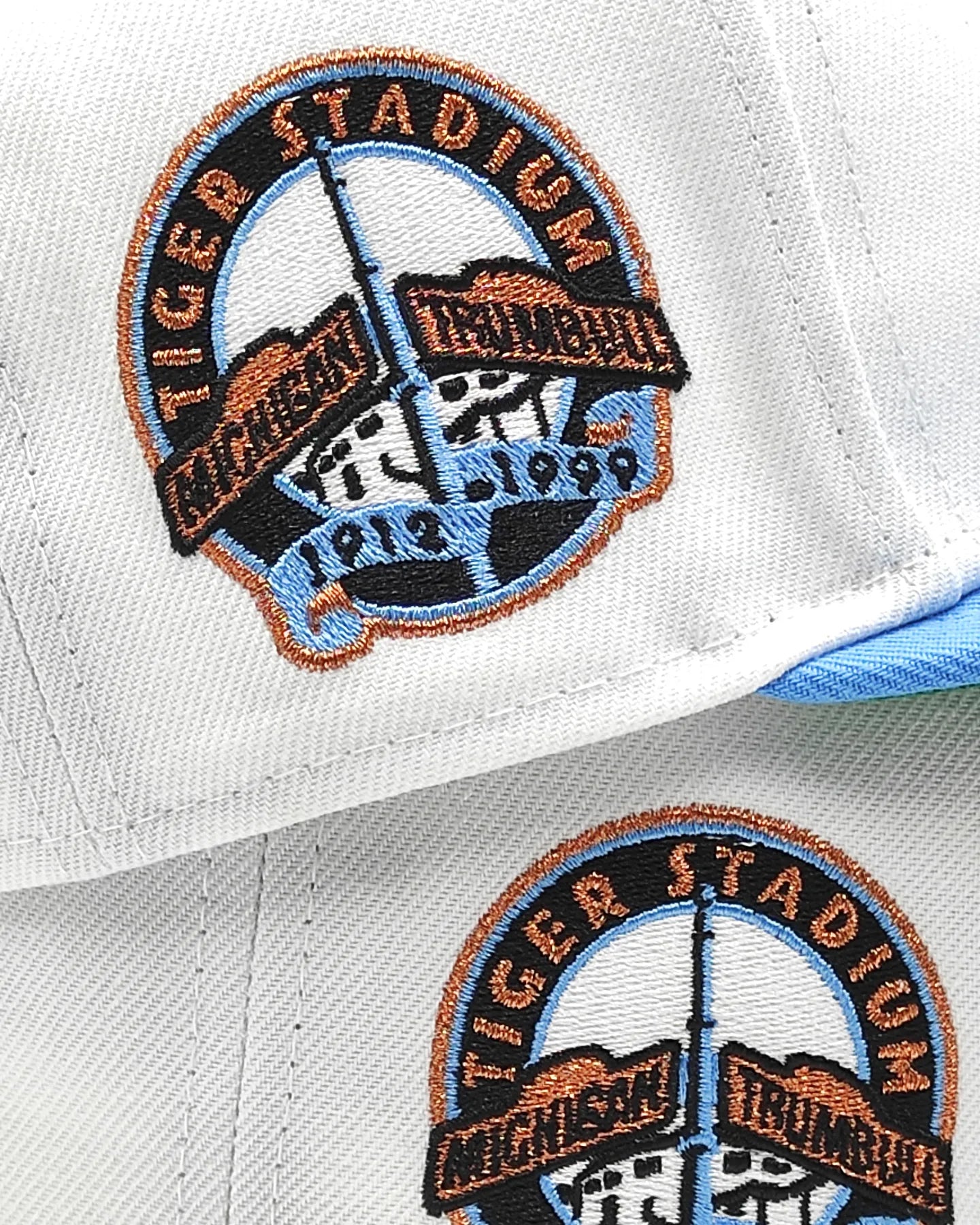 Opening Day Tigers New Era 59FIFTY White & Radiant Blue Hat Green Botton