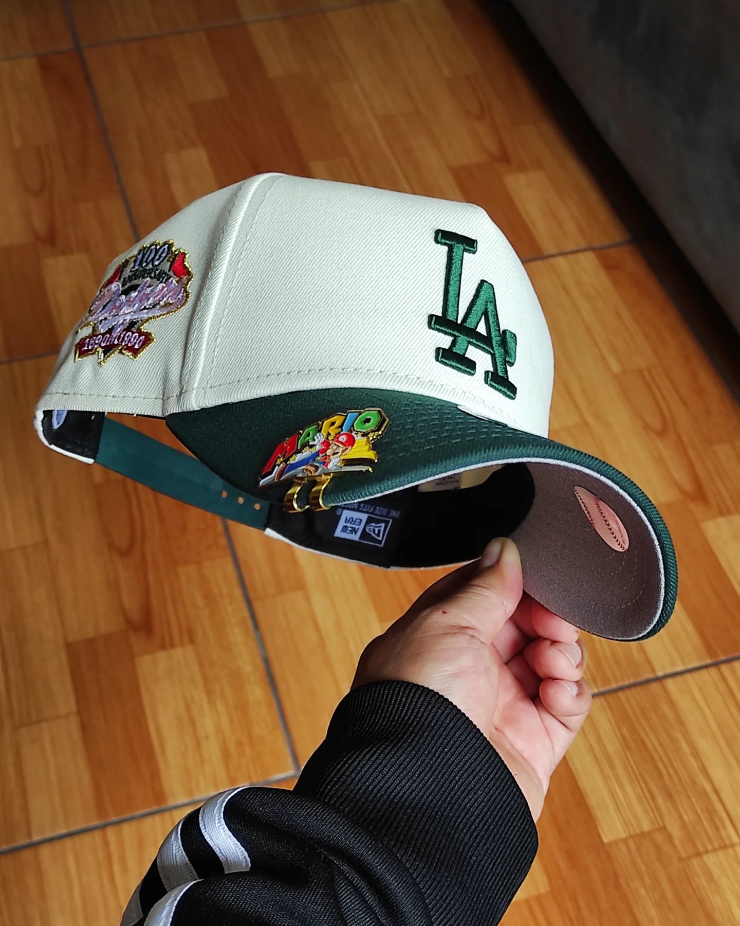 New Era Los Angeles Dodgers 100 th aniversario chromw dark green 9Forty Snapback Hat