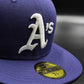 New Era Oakland Athletics 59 fifty world series patch pink uv hat - morado