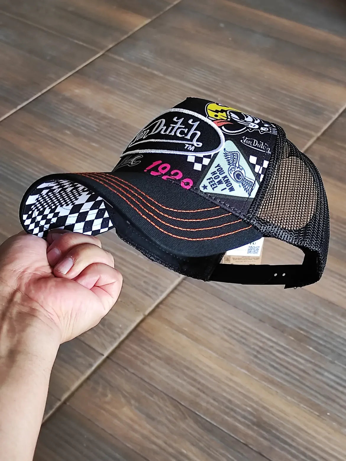 Gorra Vondutch trucker multicolor negra