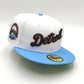 Opening Day Tigers New Era 59FIFTY White & Radiant Blue Hat Green Botton