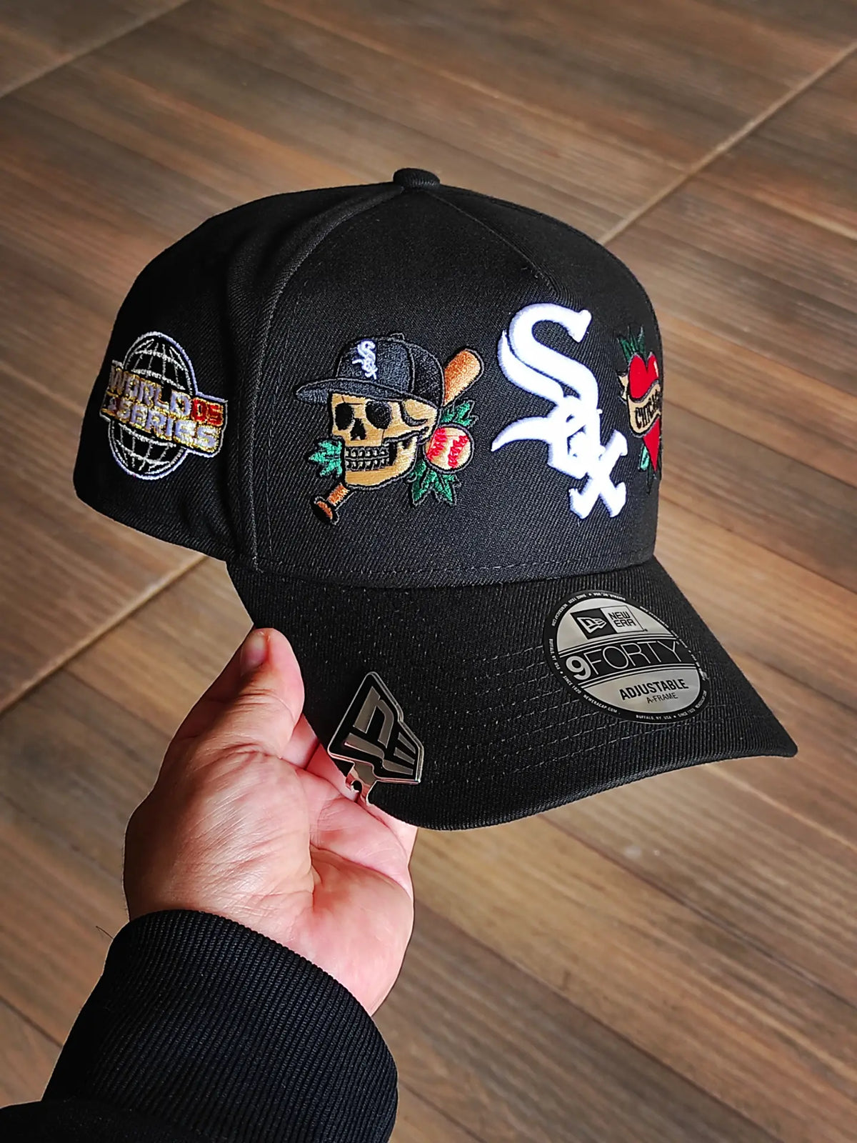 New Era Chicago White Sox World Series 2005 Tattoo Black Prime Edition 9Forty A Frame Snapback Hat