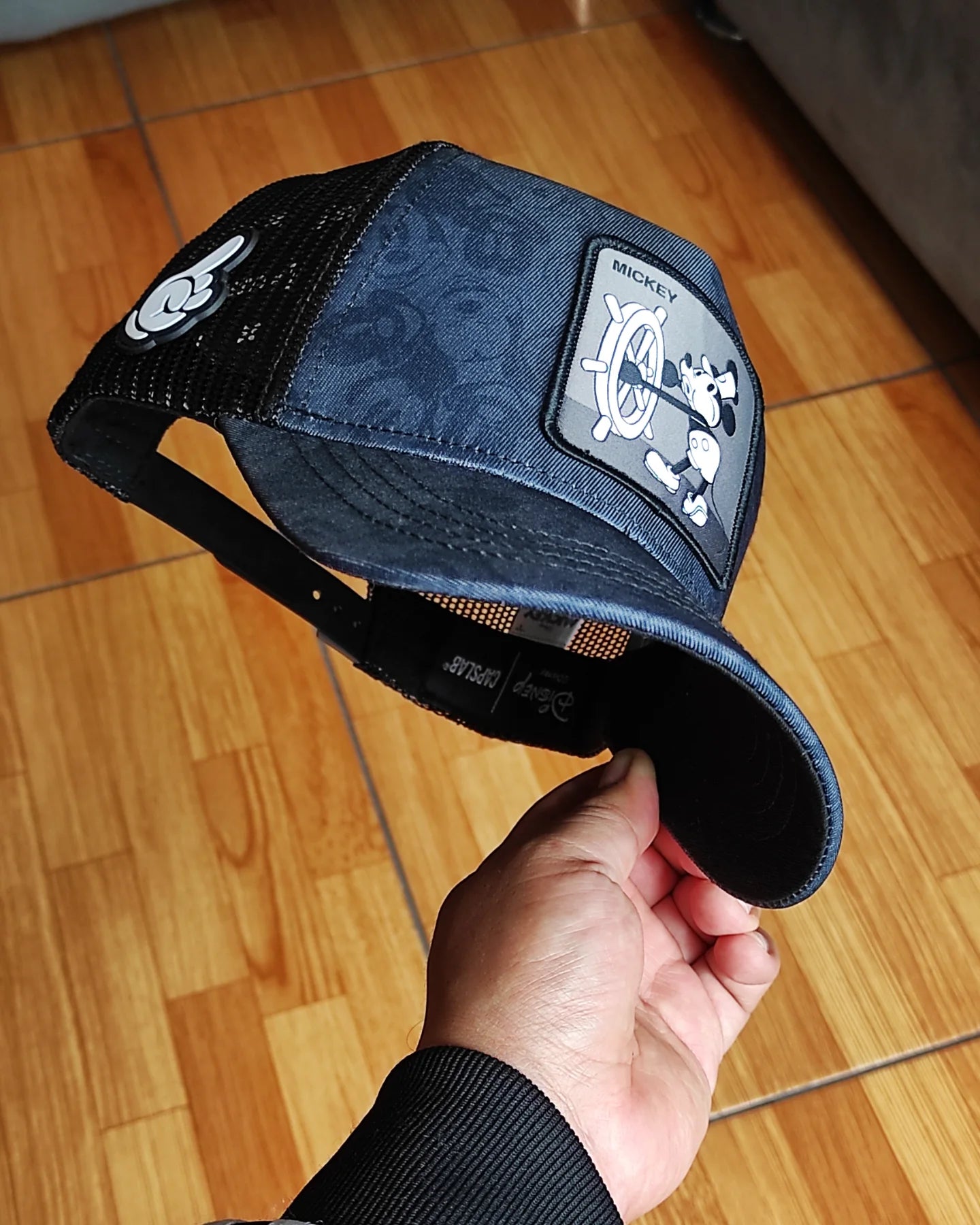 Capslab Disney Mickey Mouse Black Grey Trucker Snapback Hat
