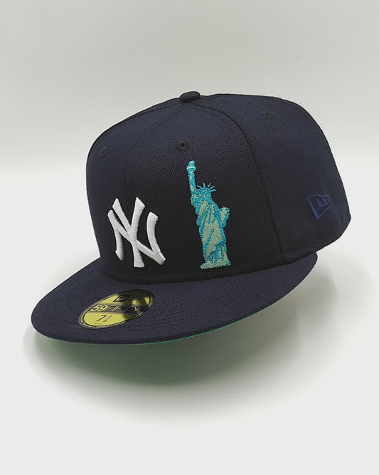 New Era New york yankees liberty navy edition 59fifty fitted cap apple