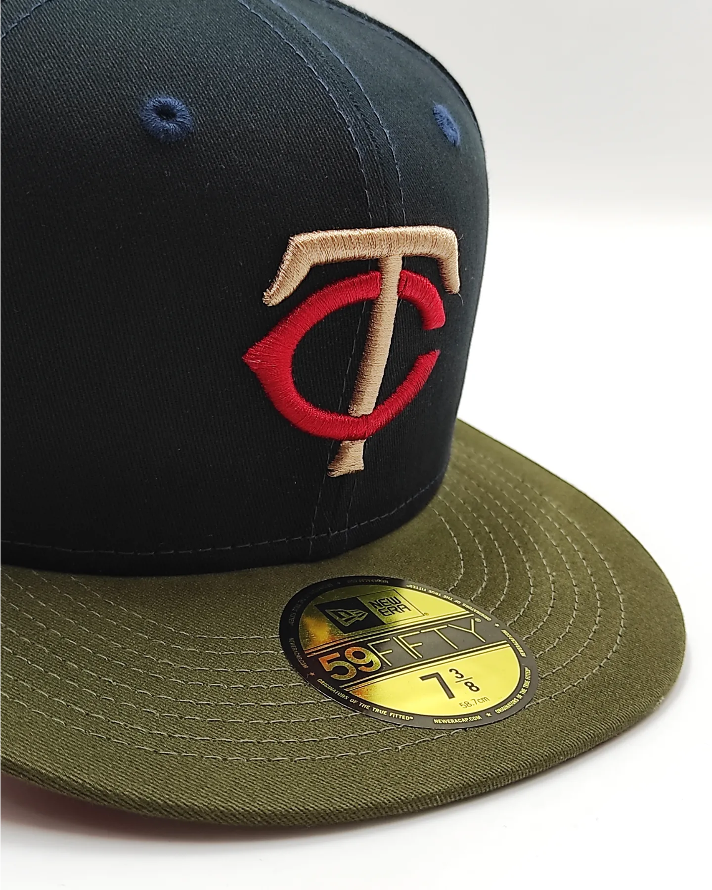 New Era 59fifty fall tones Minnesota Twins anniversary patch hat - navy, olive