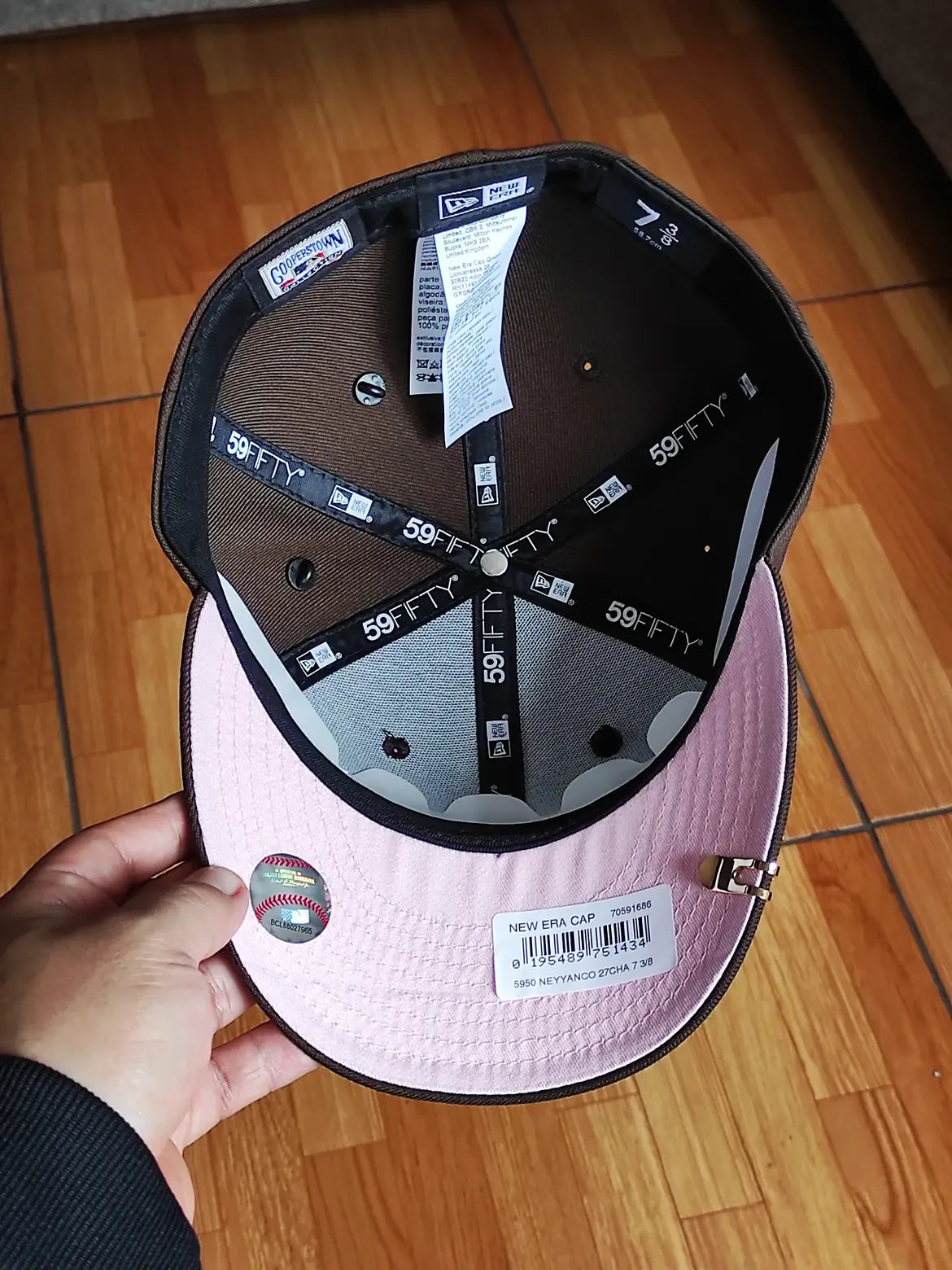 New York yankees mlb walnut pink uv / new era 59fifty