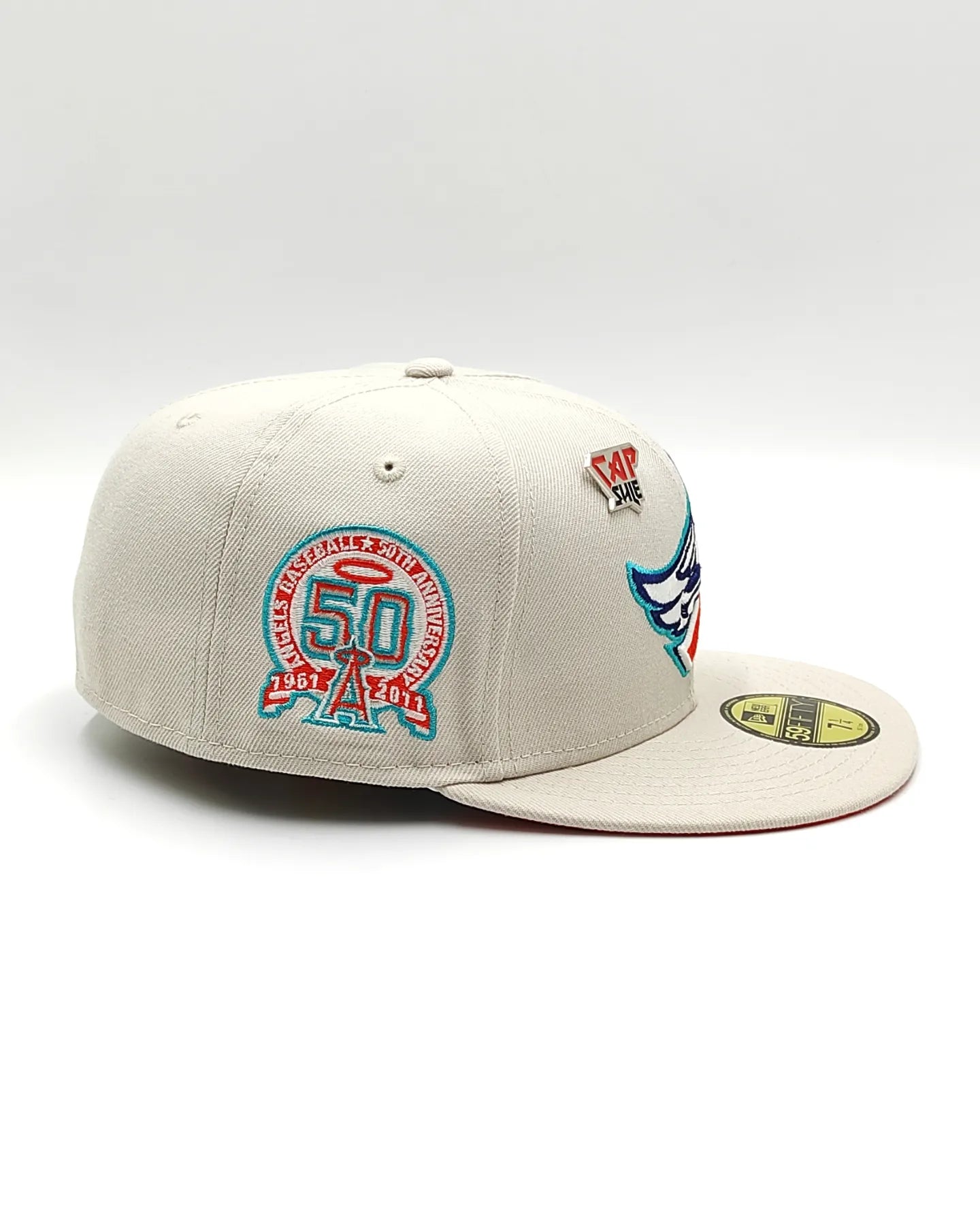 New Era California Angels Orange Fury Collection 50th Season Fitted Hat