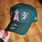 NewEra Anaheim ANGELS cupid 🏹 dark Green 9FORTY A-FRAME SNAPBACK