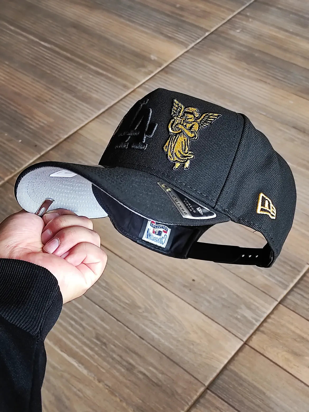 New Era Los Angeles Dodgers 40th Anniversary Angel Black Prime Edition 9Fifty A Frame Snapback Hat