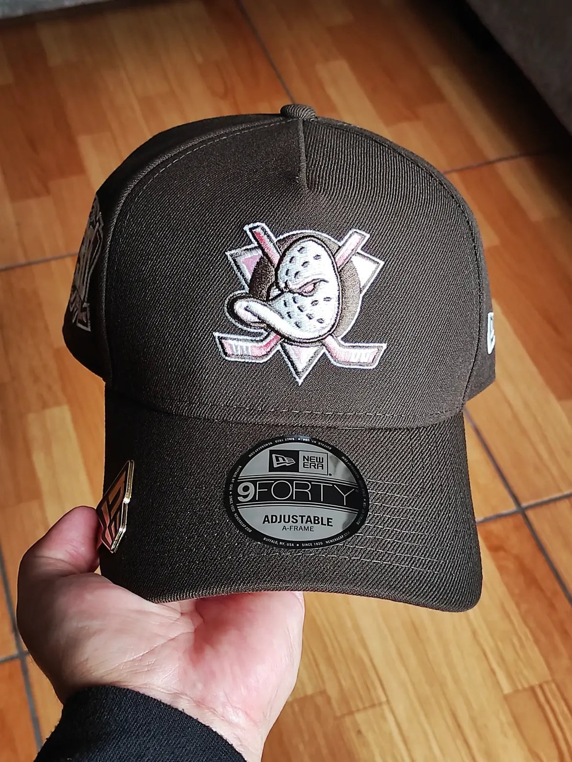 New era Anaheim ducks 30 TH aniversario Brown Forty A-frame Snapback