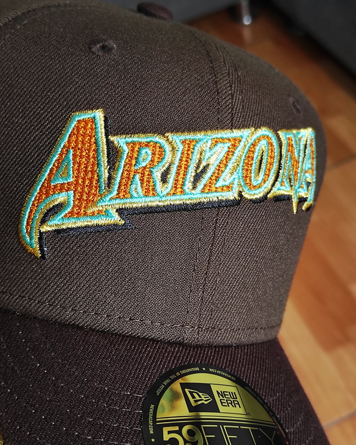 Diamondbacks Patch New Era 59 Fifty Arizona Diamondbacks Fields inaugural patch brown ...