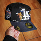 LOS ANGELES DODGERS MLB BLACK GRAPHITE TWO TONE PINK UV / NEW ERA 59FIFTY CAP