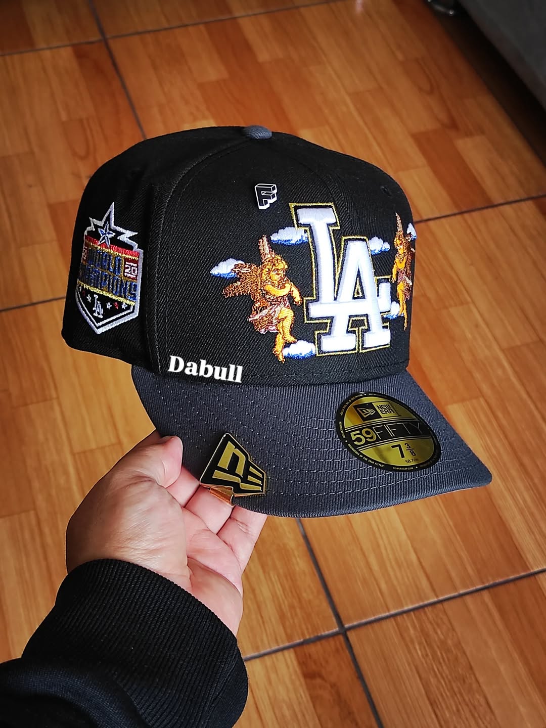 LOS ANGELES DODGERS MLB BLACK GRAPHITE TWO TONE PINK UV / NEW ERA 59FIFTY CAP