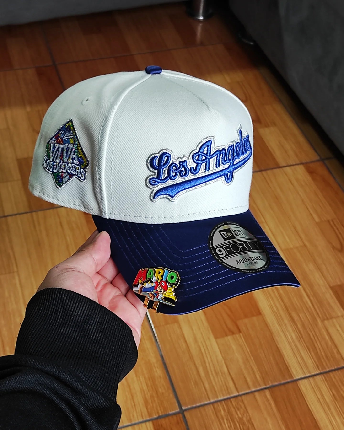 New Era Los Angeles Dodgers Chrome víscera Satinada Two Tone A Frame 9Forty Snapback Hat