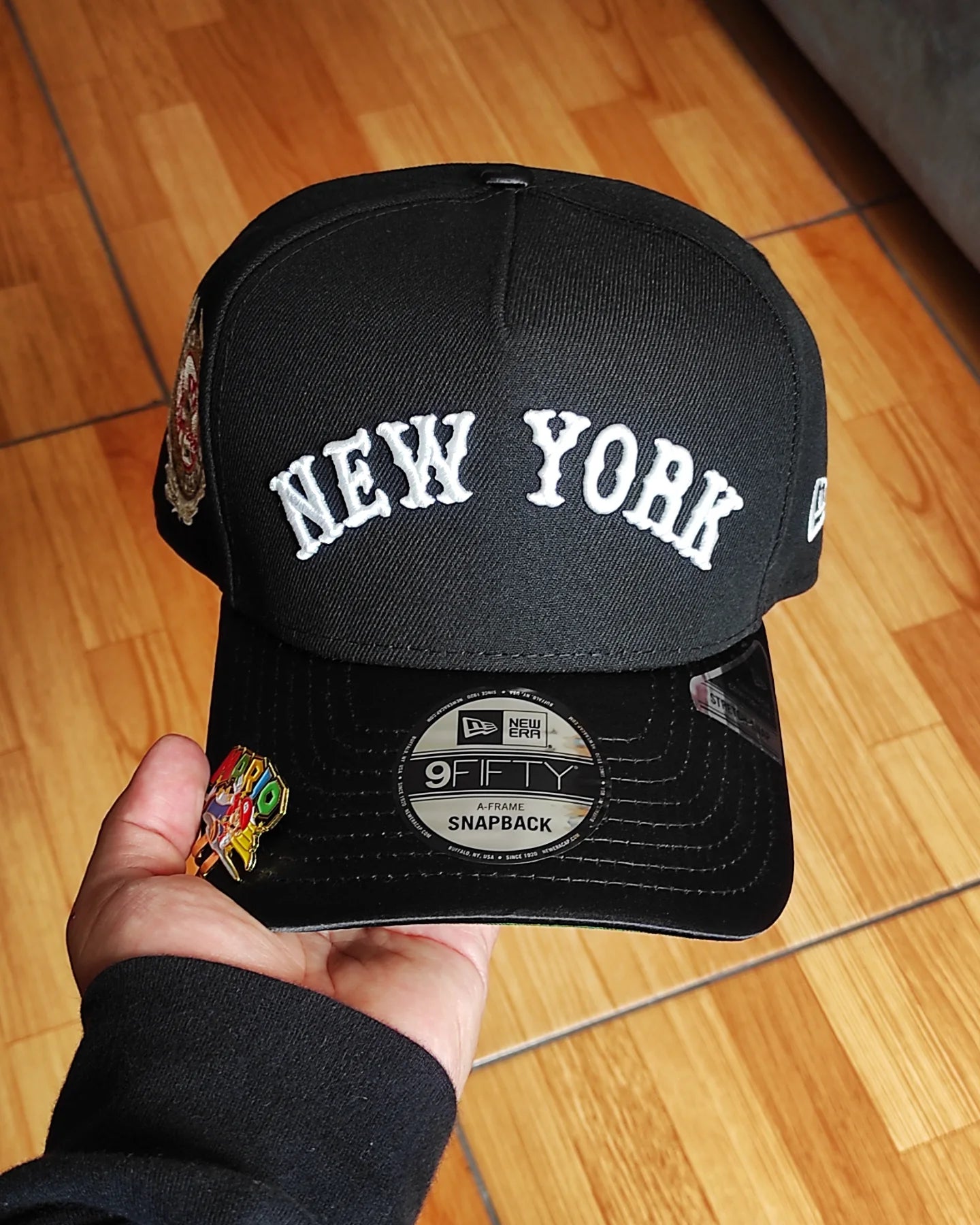 New Era New York Yankees World Series 1949 Black viscera Satinada  Edition A Frame 9Fifty Snapback
