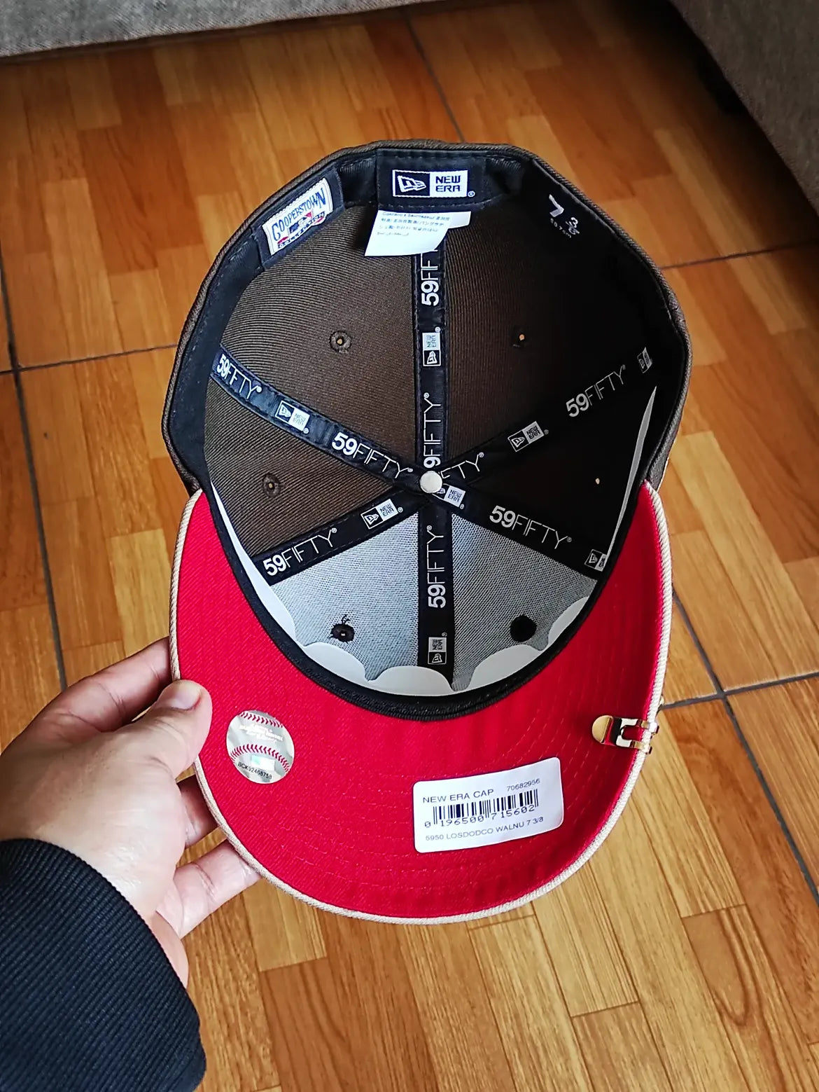 New Era 59fifty mlb los angeles dodgers 100th anniversary two tone / scarlet uv fitted cap