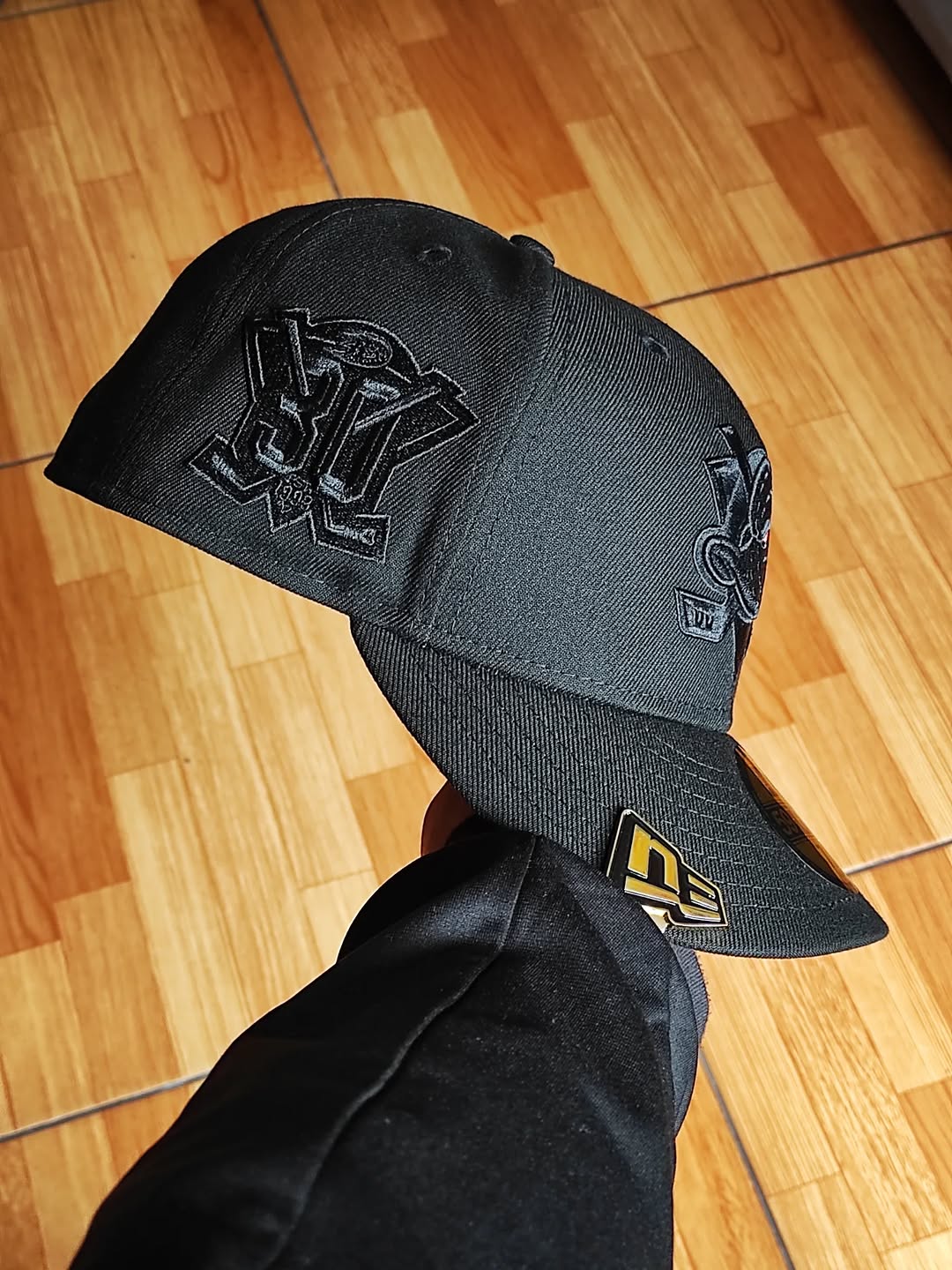 New Era Anaheim Ducks 30th Anniversary Blackout Orange Laser Prime Edition 59Fifty Fitted Hat