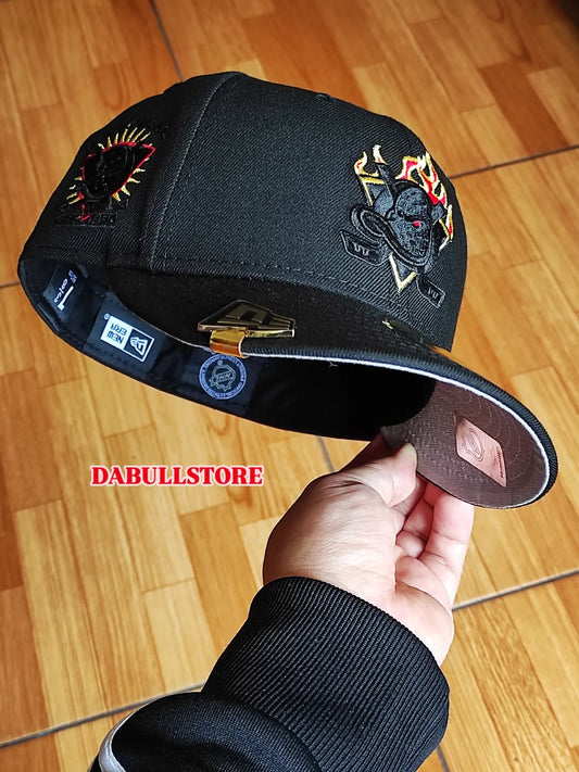 New Era Anaheim Ducks Inaugural Season Black Out Fire Edition 59Fifty Fitted Hat