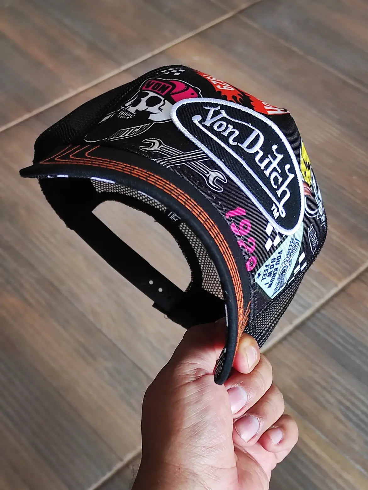 Gorra Vondutch trucker multicolor negra