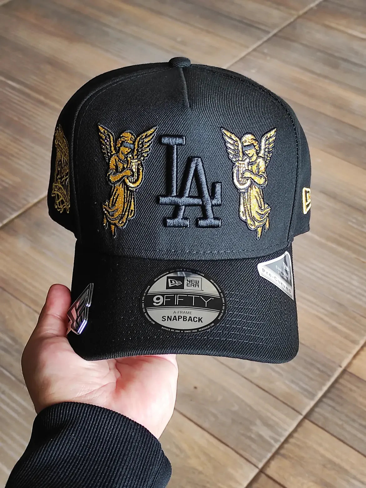 New Era Los Angeles Dodgers 40th Anniversary Angel Black Prime Edition 9Fifty A Frame Snapback Hat