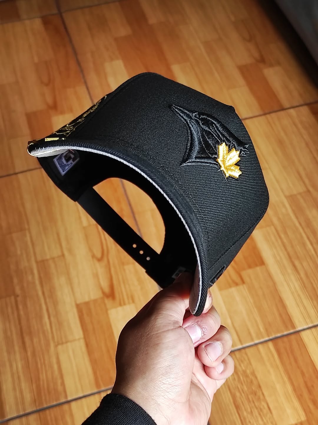 New Era Toronto Blue Jays 40th Season Black Gold 9Forty A Frame Snapback Hat