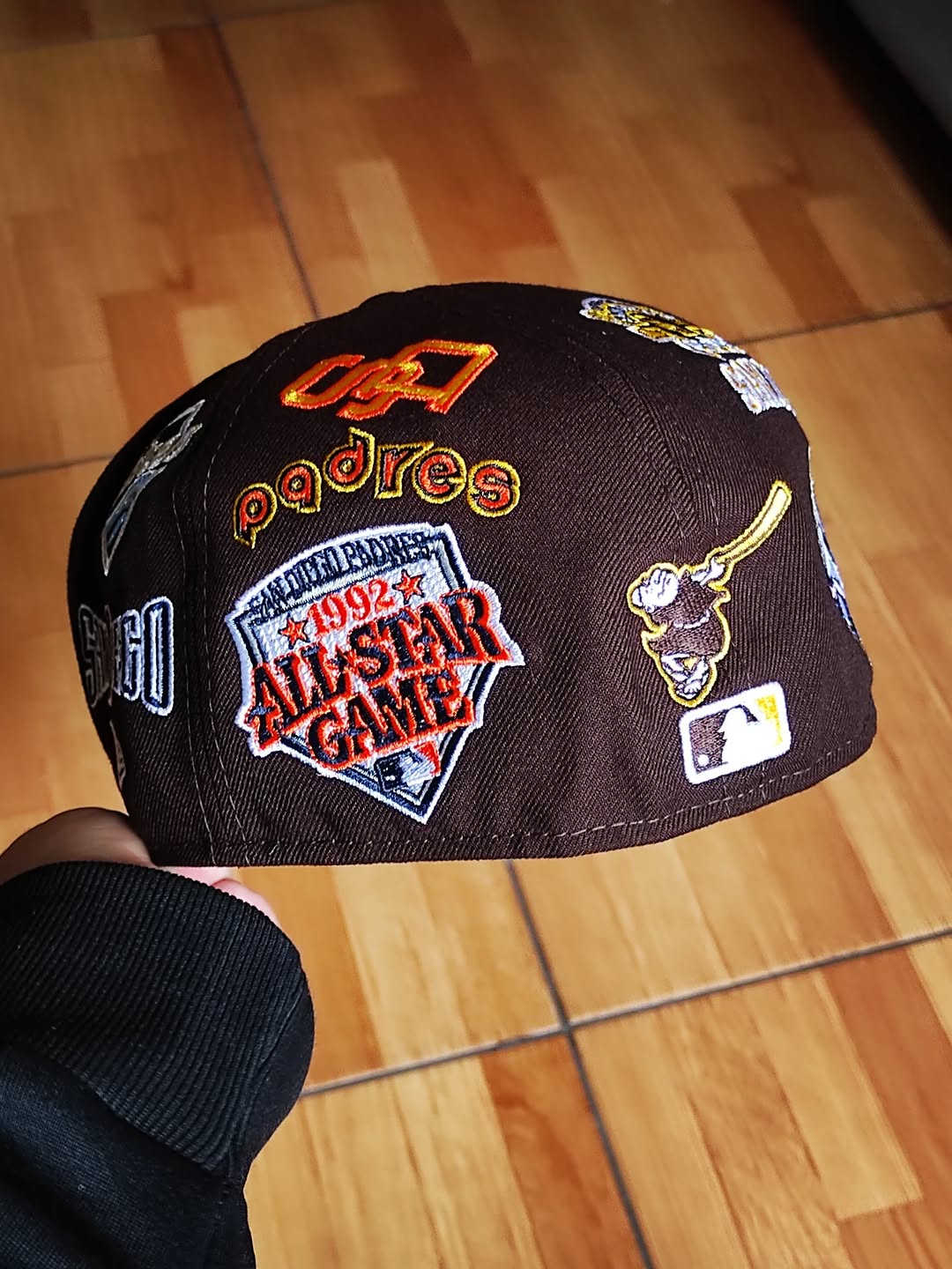 Brown San Diego Padres All Over Logo Gray Bottom 59FIFTY New Era Fitted