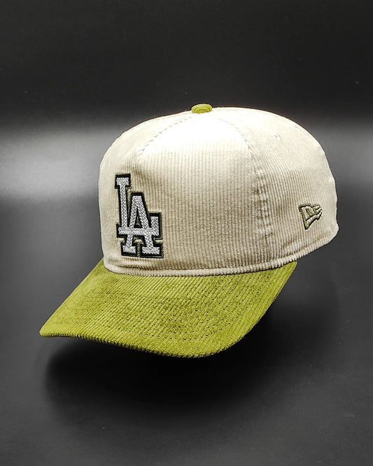 New Era Los Angeles Dodgers olivo corduroy golfer snapback