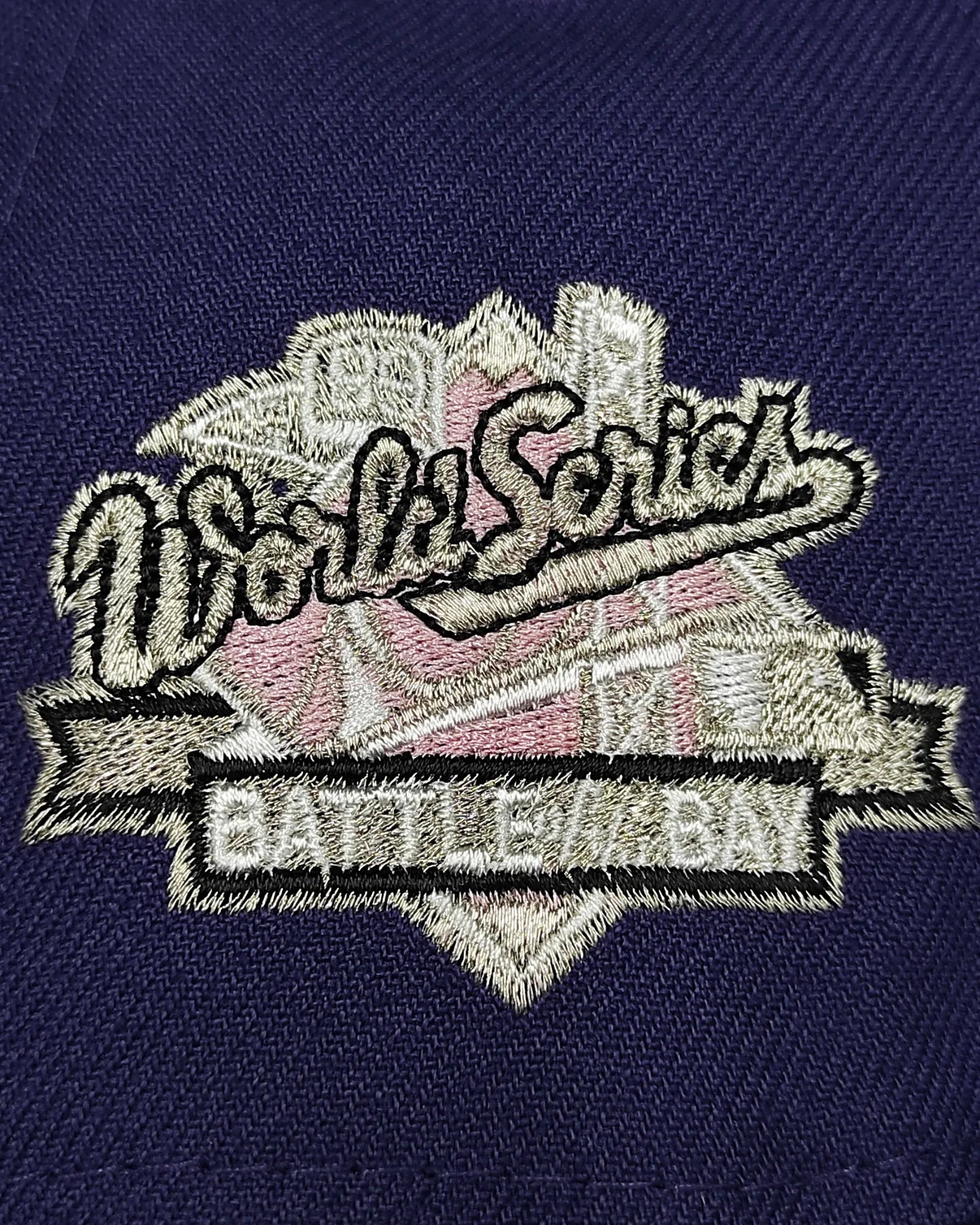 New Era Oakland Athletics 59 fifty world series patch pink uv hat - morado