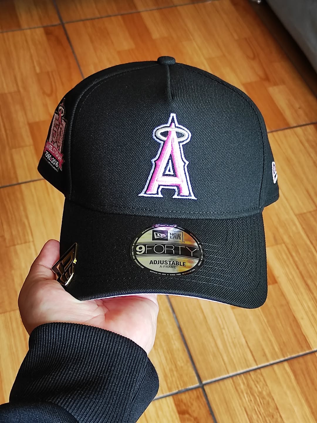 New Era Anaheim Angels 50th Anniversary Pink Edition 9Forty A Frame Snapback Hat