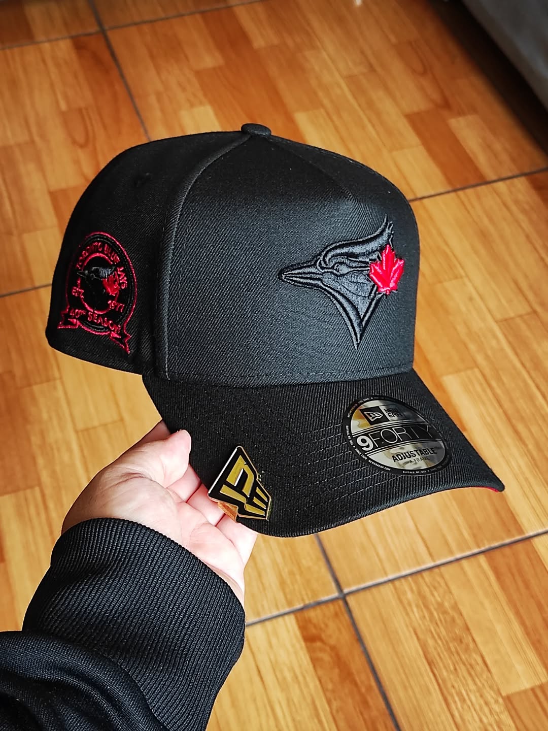 New Era Toronto BLUE Jays Black Red 9Forty A-Frame