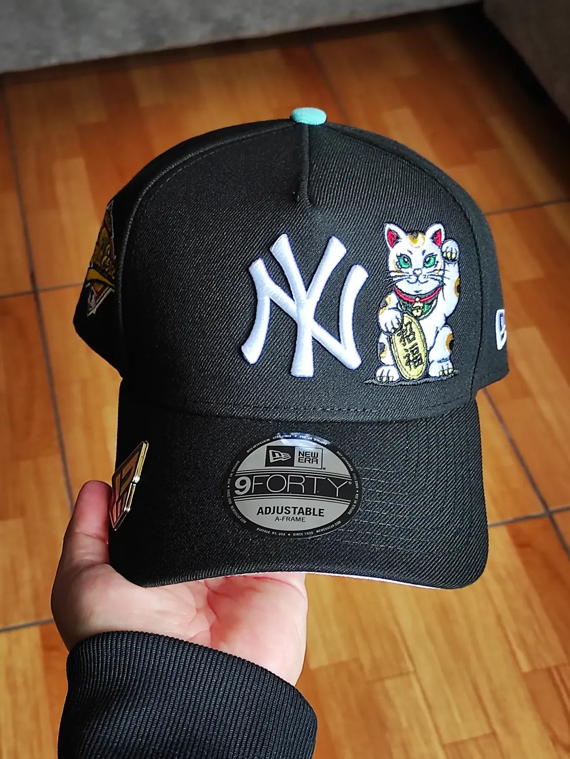 New era 9FORTY A-Frame New York Yankees 1996 world series Lucky cat pink uv