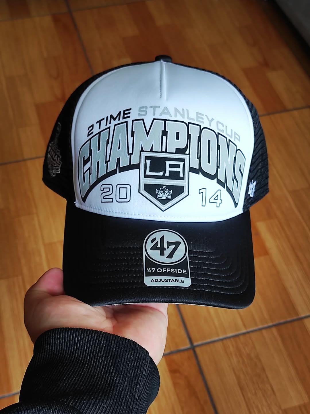 47Brand Los Angeles Kings vintage 2014 Stanley cup black foam Trucker Snapback