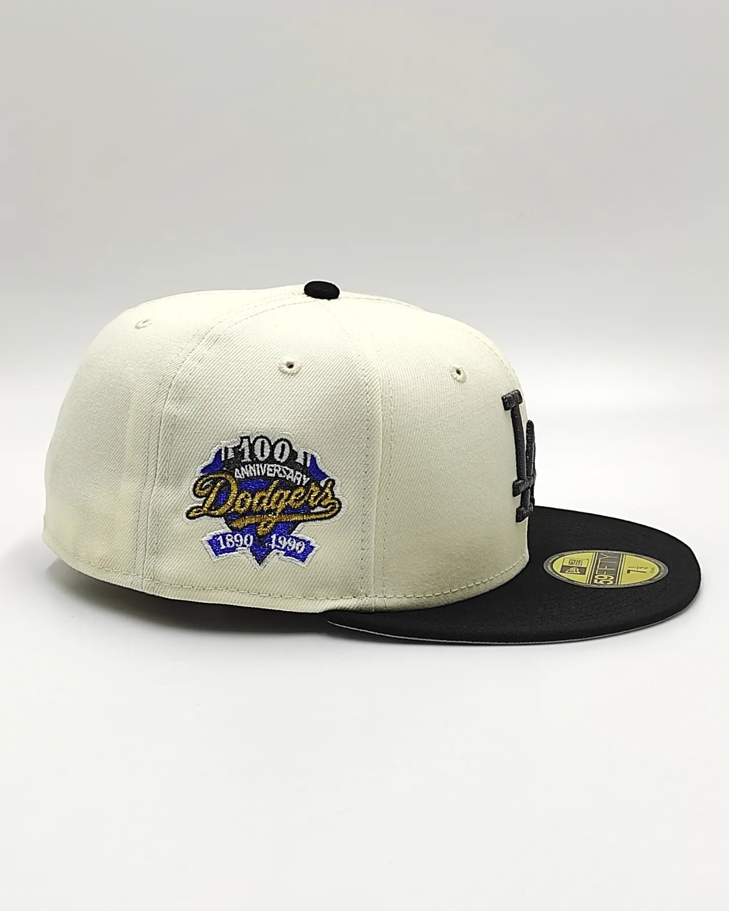 New Era Los Angeles Dodgers 100th anniversary chrome metallic two tone edition 59fifty fitted hat