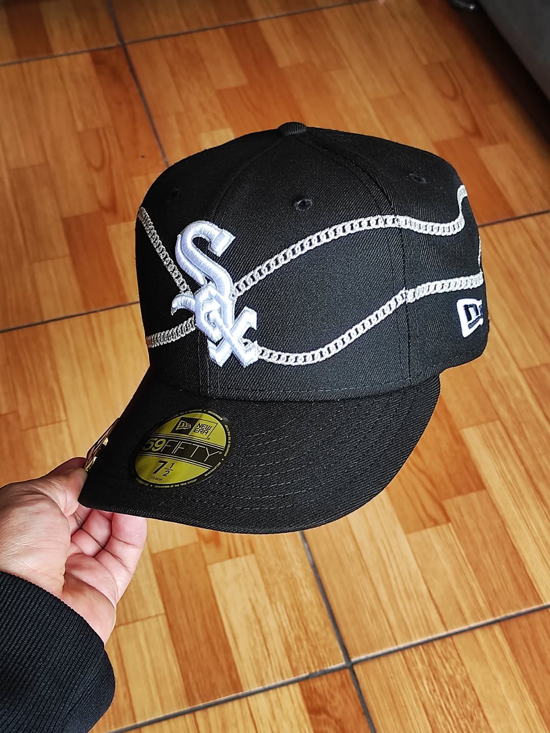 New Era White sox chain✨️ wrap black 59FIFTY Fitted