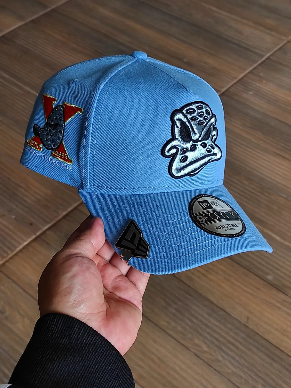 New Era Anaheim Ducks 10th Anniversary Sky Blue Prime Edition 9Forty A Frame Snapback Hat