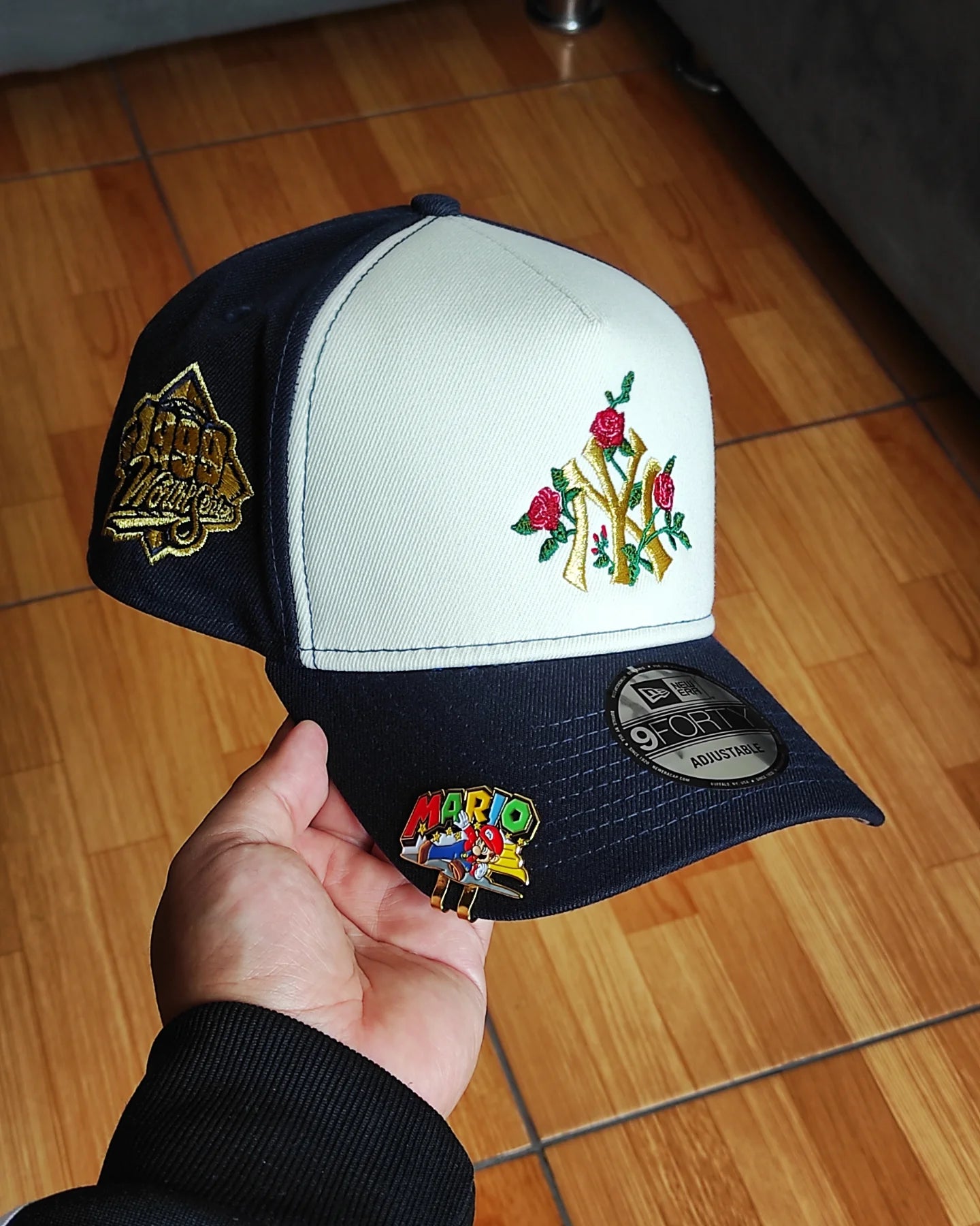 New Era New York Yankees World Series 1999 Gold Navy Two Tone A Frame 9Forty Snapback Hat