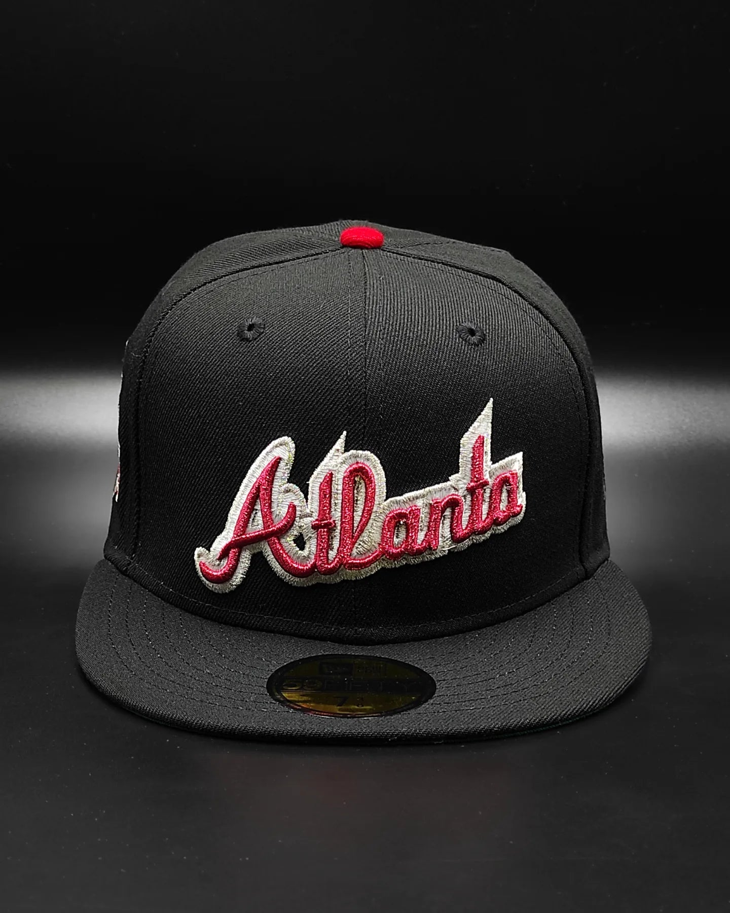 New Era Atlanta braves 150th anniversary black dome metallic edition 59fifty fitted hat