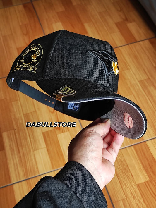 New Era Toronto Blue Jays 40th Season Black Gold 9Forty A Frame Snapback Hat