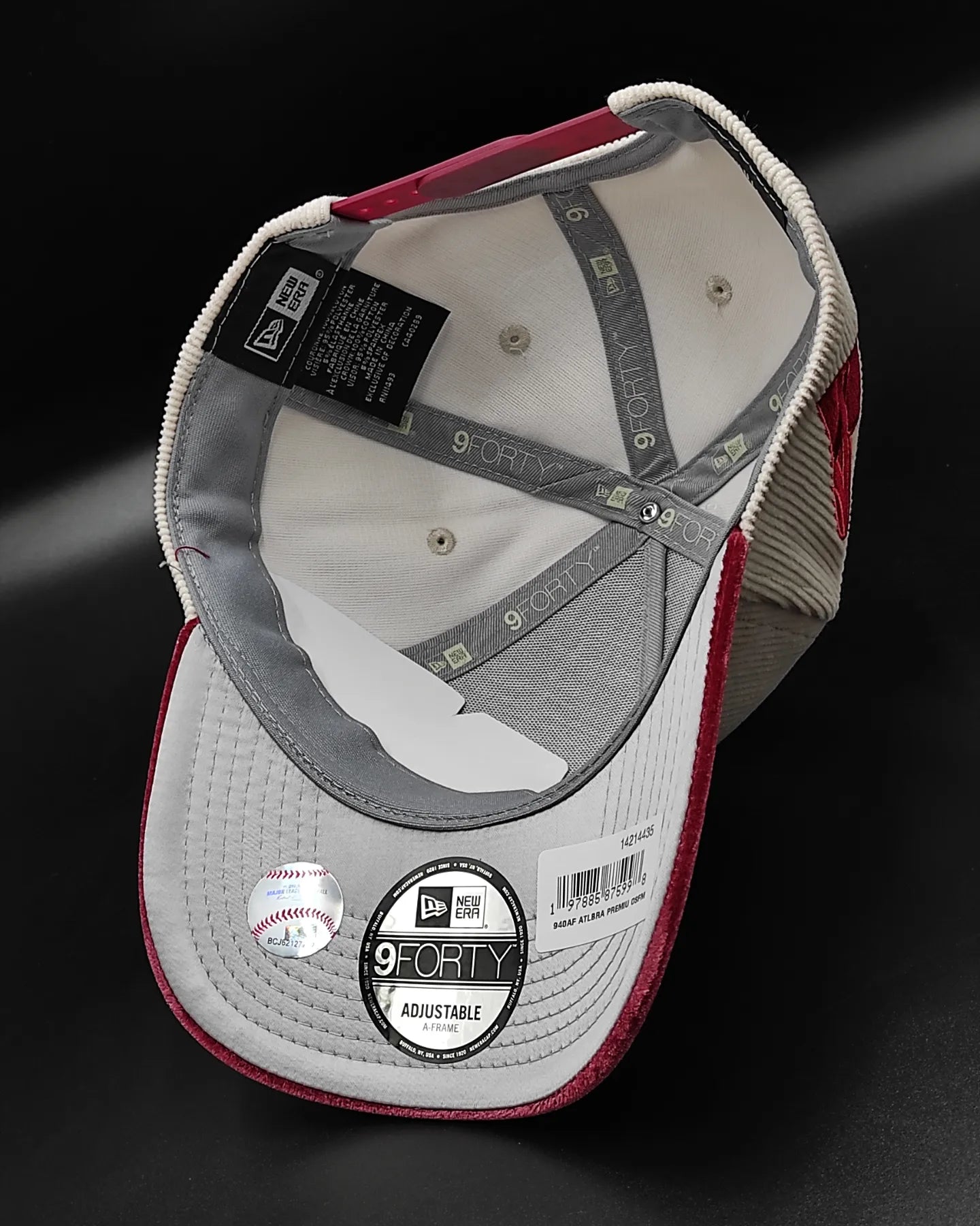 Newera Atlanta Braves Corduroy velvet 9 forty aframe Snapback