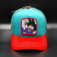 CAPSLAB Dragon Ball Goku teal/red trucker snapback hat