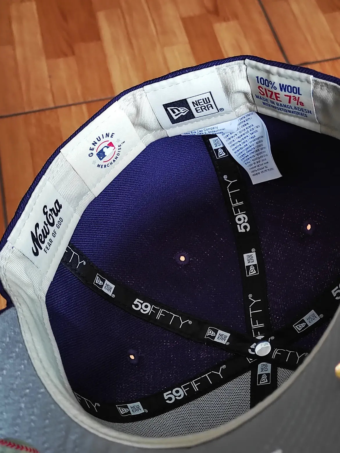 New Era Colorado Rockies Fear of God Purple Essentials Classic Edition 59Fifty Fitted Hat