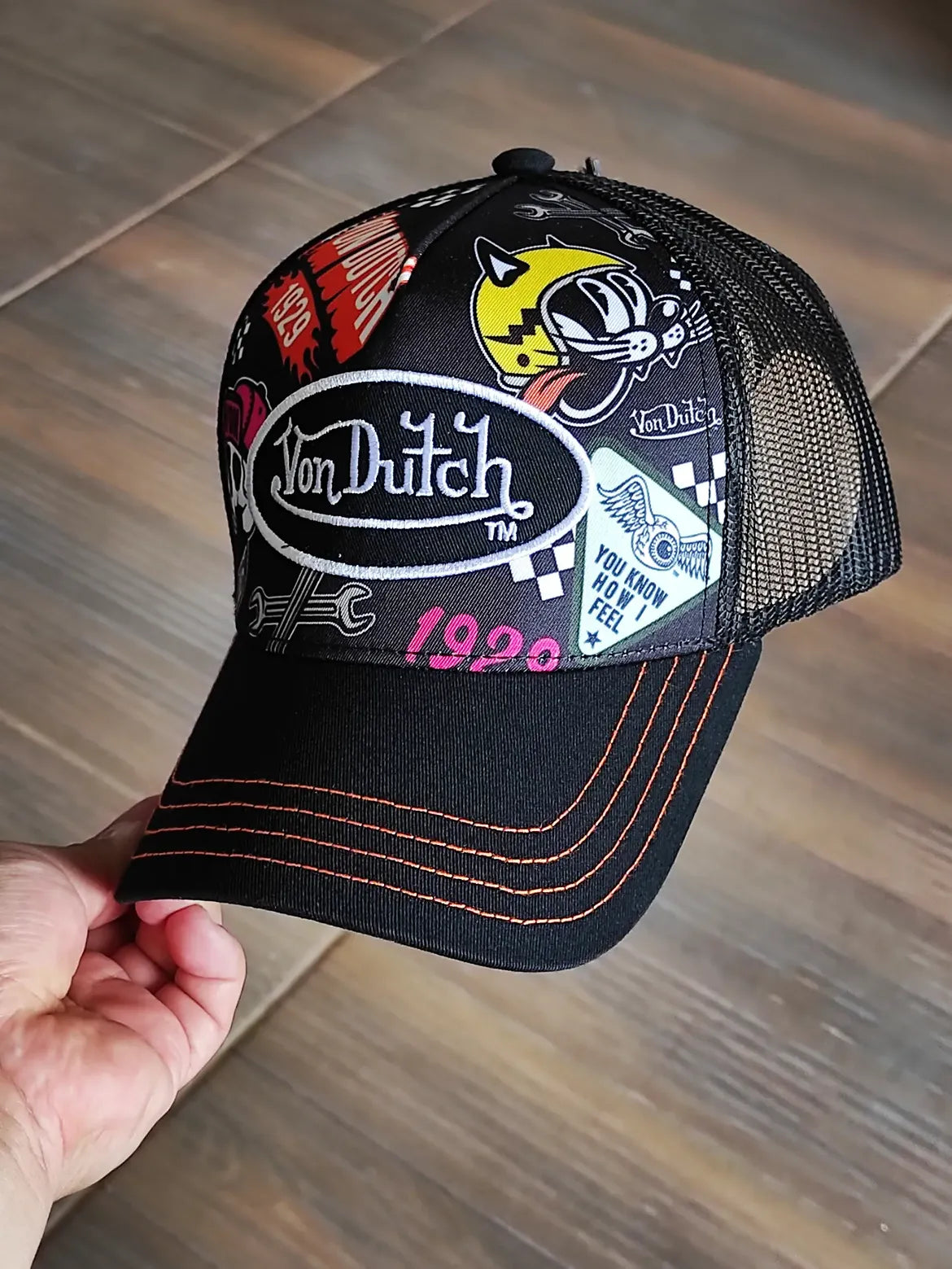 Gorra Vondutch trucker multicolor negra