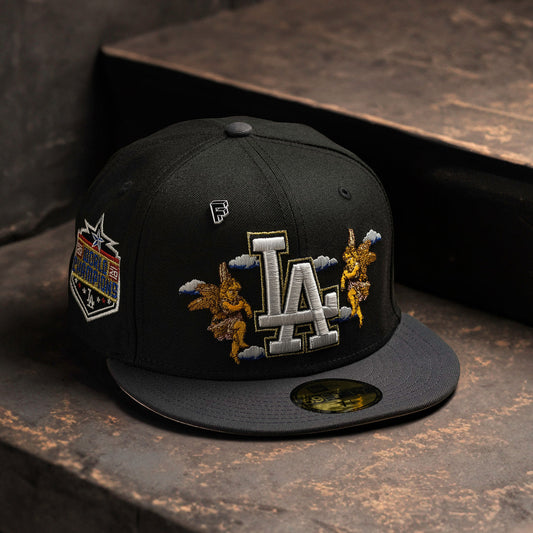 LOS ANGELES DODGERS MLB BLACK GRAPHITE TWO TONE PINK UV / NEW ERA 59FIFTY CAP