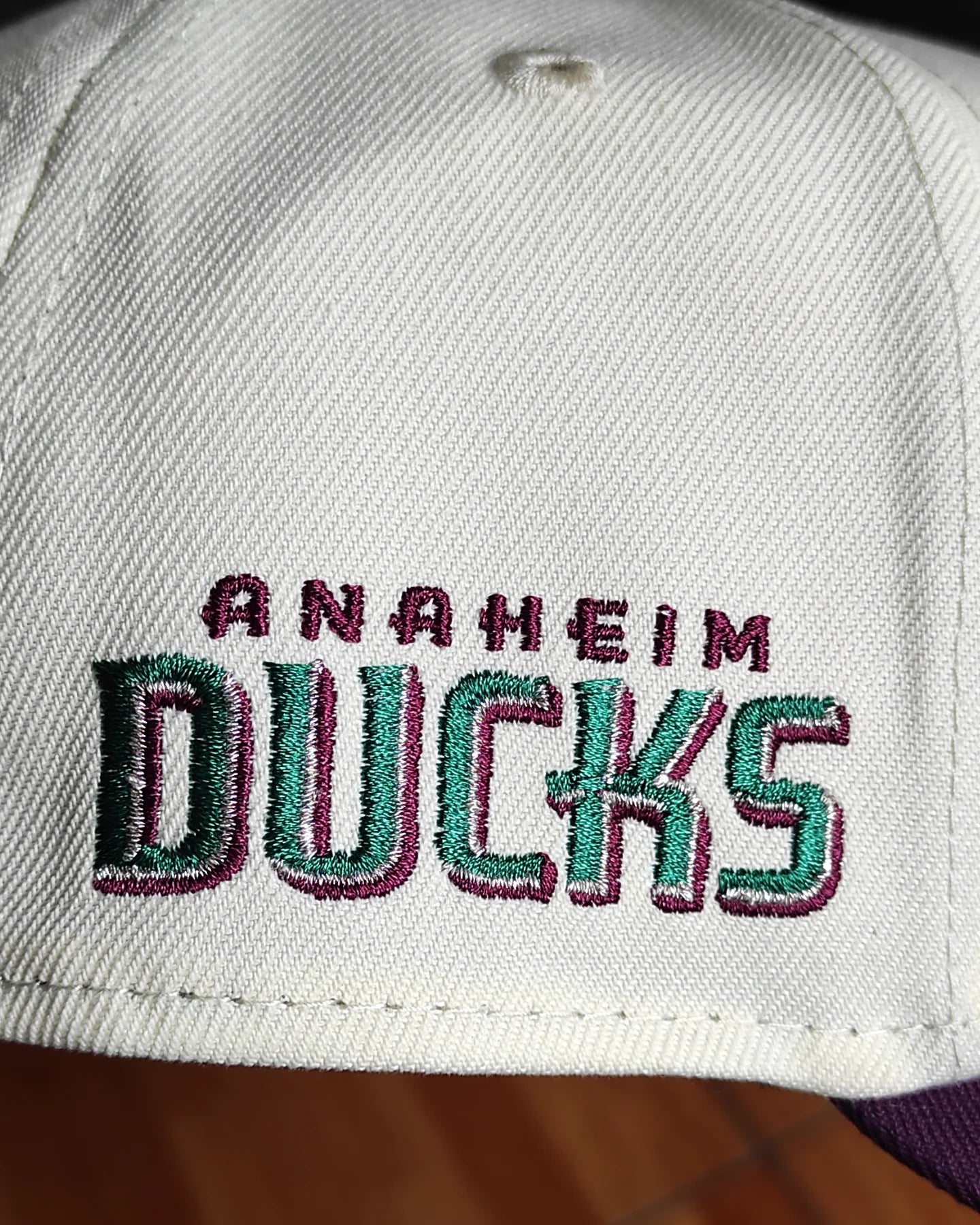 New Era Anaheim Ducks Chrome Plum Two Tone Edition 9Forty A Frame Snapback Hat