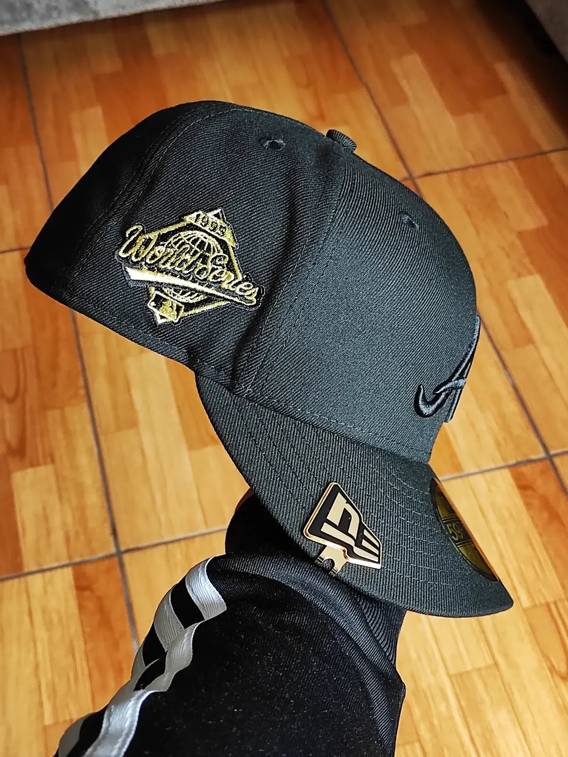 59FIFTY New Era Atlanta Braves World Series black on black gold