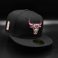 New Era 59fifty cookies and cream Chicago bulls nba patch hat - black/pink