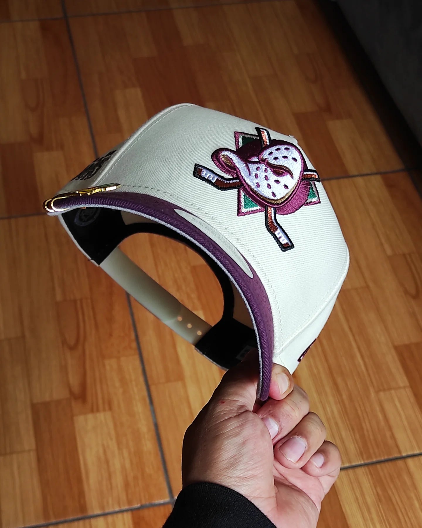 New Era Anaheim Ducks Chrome Plum Two Tone Edition 9Forty A Frame Snapback Hat